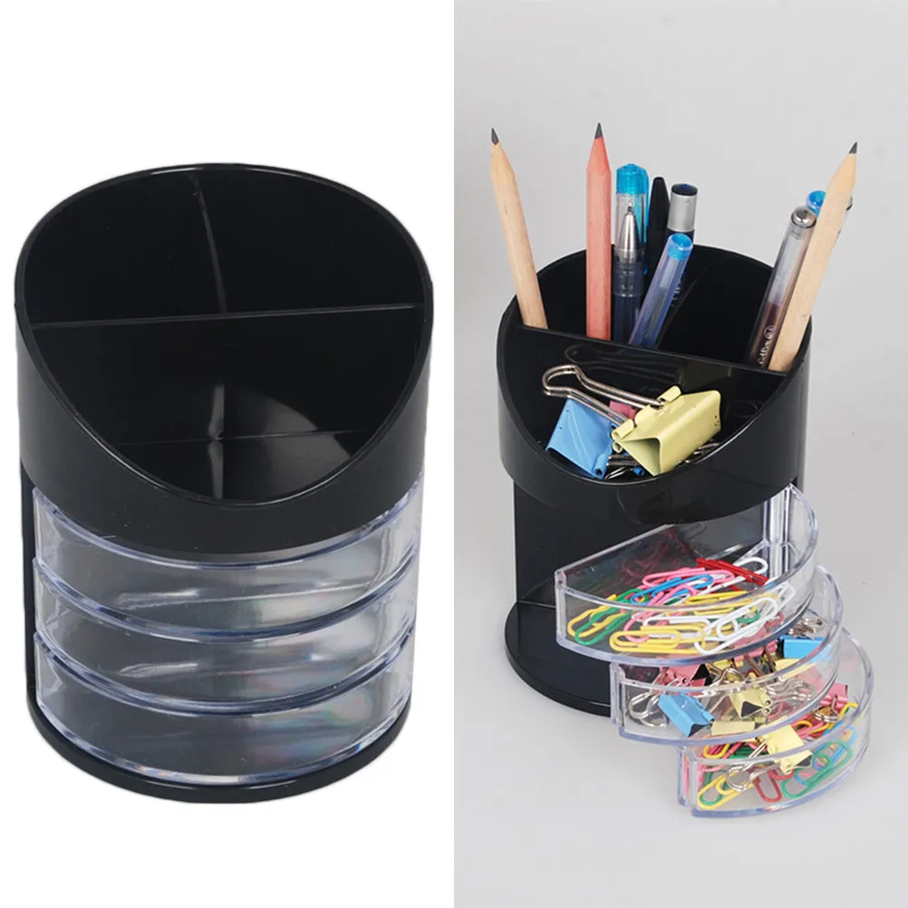 Creative Pen Container Plastic Desktop Storage Ornament Multifunctional Office Desk Decor for Bedroom Study Dorm Teacher