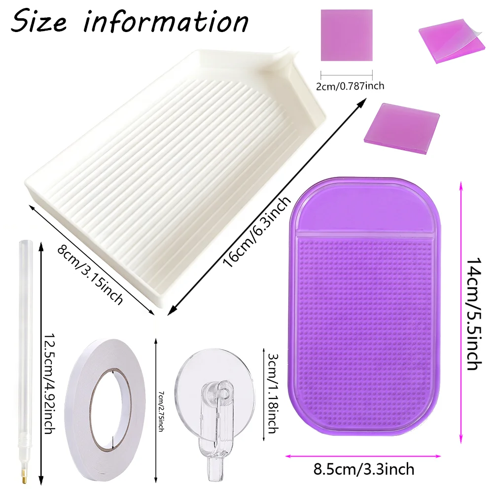 Diamond Painting Accessories Kit with Multi-Drill Pen Wax Tray Tweezers Embroidery Craft Tools for DIY Cross Stitch Scrapbooking view 2