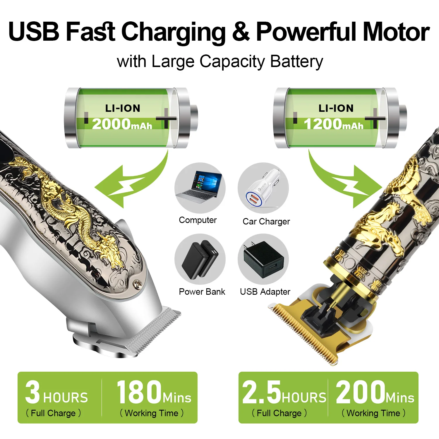 مجموعة مشابك شعر للرجال على شكل حرف T مجموعة مشابك شعر احترافية لاسلكية مع شاشة LED لقص الشعر هدية