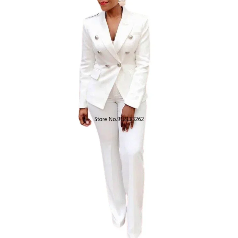 African Clothes for Women Spring Autumn African Women Long Sleeve V-neck Polyester Yellow White Blue Two Pieces Sets Top +Pant