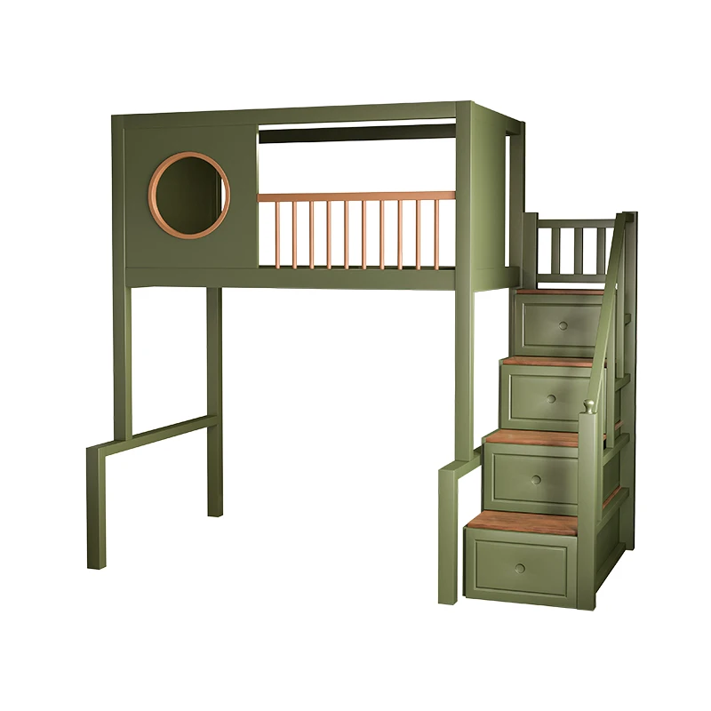 

Wrought iron elevated bed Small apartment duplex loft Children Under table Iron frame sheet