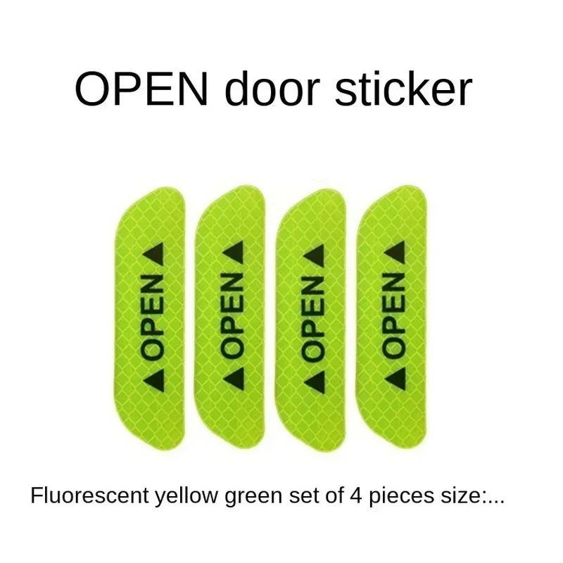 Safety Warning Stickers, Anti - scratch Decoration, Night, OPEN Door, Wheel Eyebrow, Rear Bumper, Car Reflective Stickers