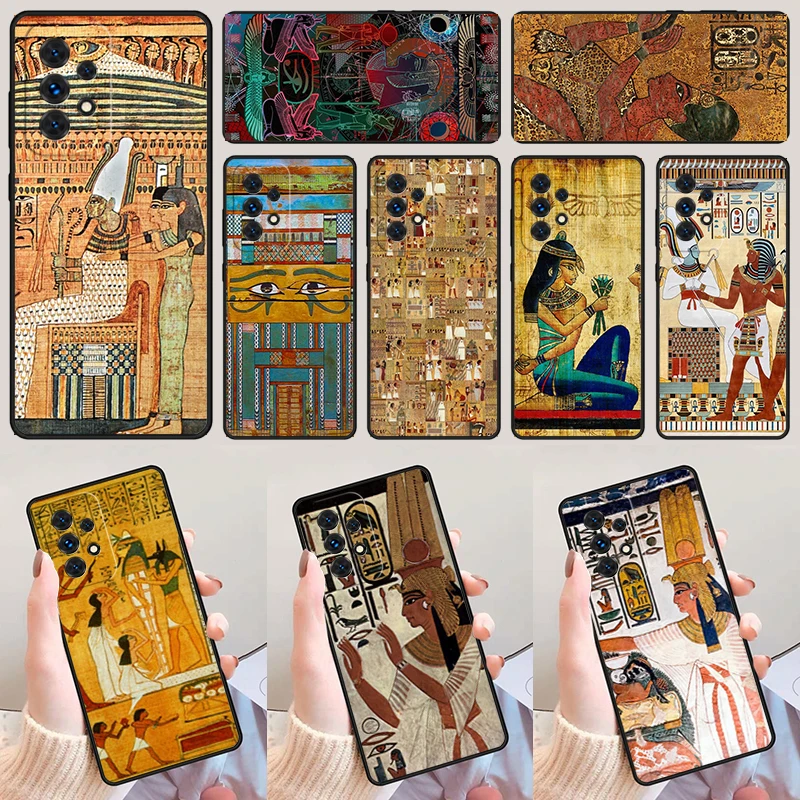 Egypt Pharaoh Mural phone case For Samsung Galaxy A42 A31 A40 A51 A71 A32 A80 A91 A52 A72 A73 A20e A21S A50 A70 A11 A12 Cover