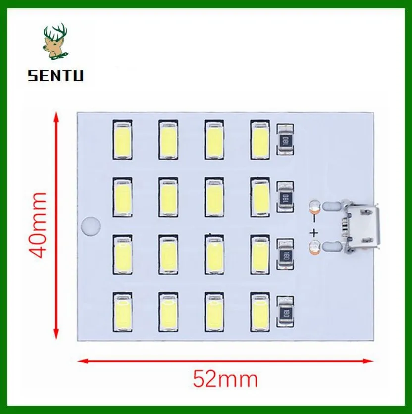 8 Stuks Hoge Kwaliteit 5730 Smd 5V 430ma ~ 470ma Witte Mirco Usb 5730 Led Verlichting Paneel Usb Mobiele Lamp Noodverlichting Nachtlampje