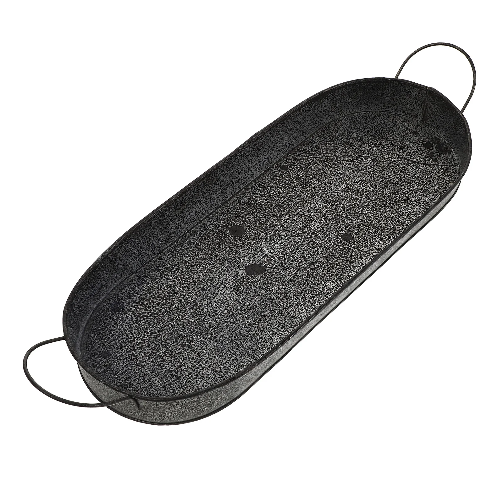 

Vintage Bread Tray Rustic Metal Oval Serving Plate With Handles For Coffee Table Centerpiece Storage Decorative Tray Home