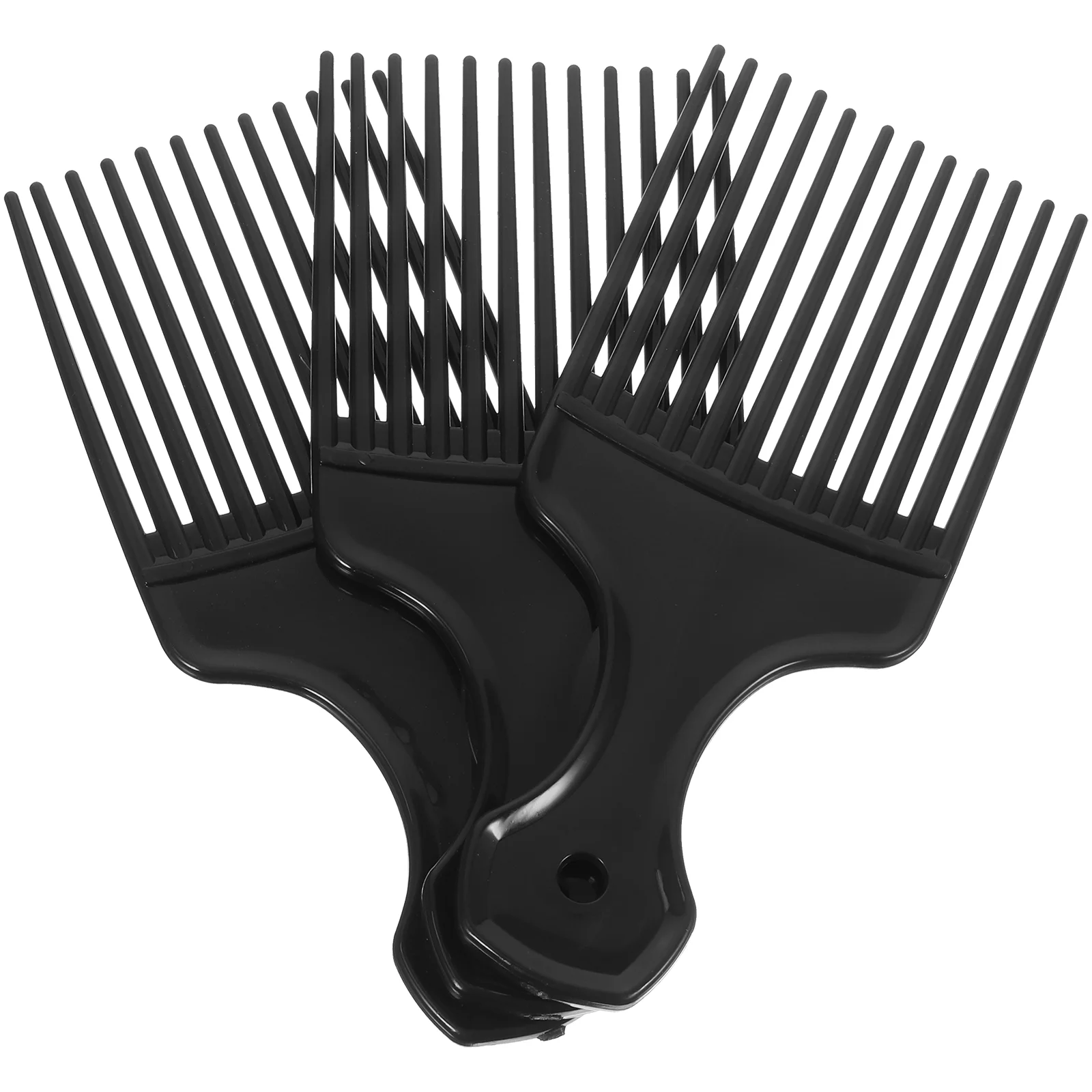 

3pcs Large Wide Tooth Comb Hair Detangling Comb Hairdressing Rake Combs Slick Styling Hair (Black) wide comb