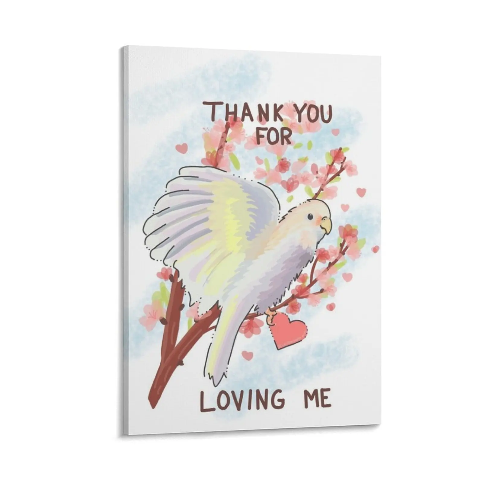 

Thank you for loving me Canvas Painting room decoration decorative wall poster