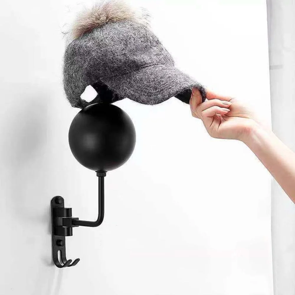 Metal Helmet Holder Wall Mount Helmet Stand Multifunction Helmet Display Rack Heavy Duty for Motorcycle Bike Helmets