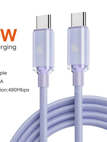 NOVO Cabo USB-A para Tipo C (USB-C) de 120W para iPhone séries 15, 16, 17, Carregamento Rápido PD, Cabo de Dados USB-C para Xiaomi, Oppo, Samsung