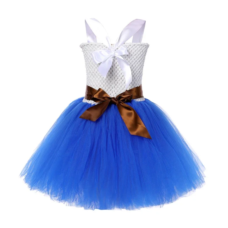 Mädchen Western-Ranch-Stil Trägerkleid mit Tüllrock-Set, Kuh-Print-Kleid, Kinder-Halloween-Kostüm Geburtstagskleid – Detail 11