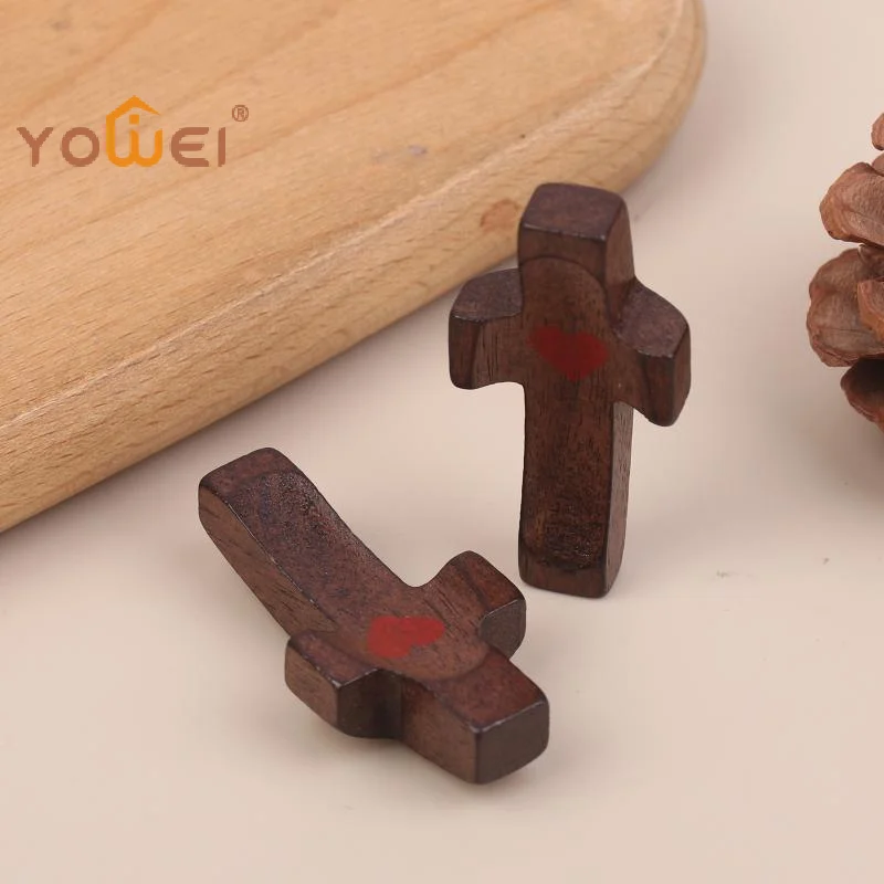 Latest 1/2PCS Wooden Pocket Prayer Cross, Small Handheld Cross For Comfort, Pocket Gift For Prayer & Faith