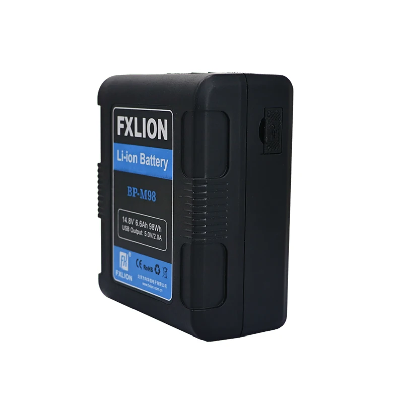 FXLION BP-M98/BP-M150/BP-M200 98Wh/148Wh/198Wh Mini Square Battery USB-C/D-Tap Input/Output  V-Mount Battery