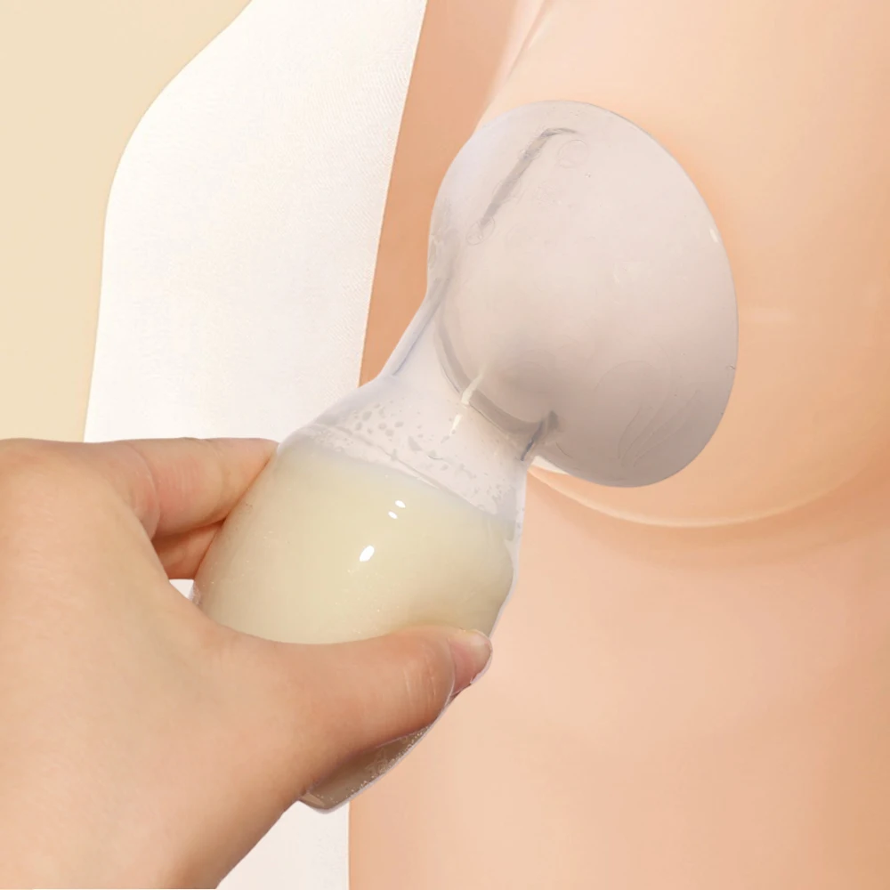 Silicone Manual Breast Pump Breast Milk Collection Milking Milk Storage Anti-overflow Milk Collection Tool Maternity Products