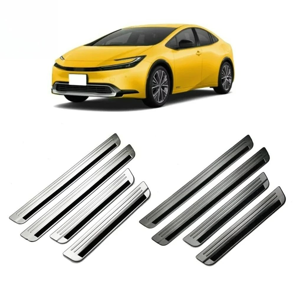 

Car Stainless Steel Door Sill Scuff Plate Welcome Pedal For 2023 Toyota Prius 60 Series Interior Accessories