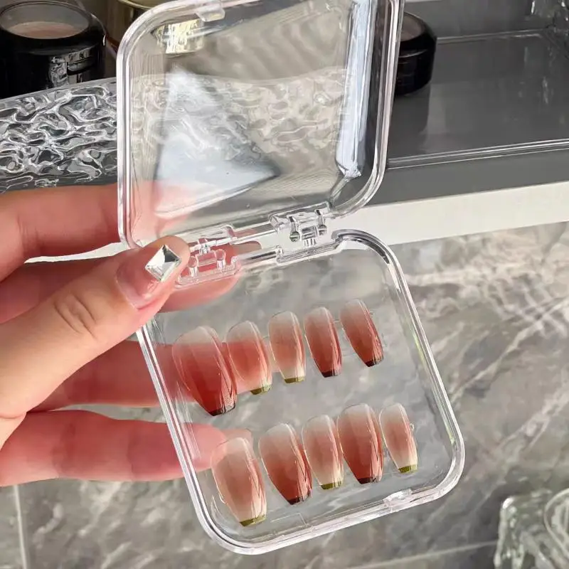 10/20 قطعة الصحافة على مسمار تخزين صناديق أكريليك البلاستيك الشفاف واضح مسمار صناديق مجوهرات تخزين أداة الملحقات #5