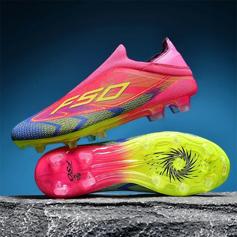 Neue Herren-Fußballschuhe Hochwertige Fußballschuhe Sneakers Rutschfeste Stollenschuhe für Rasen High-Top Futsal Indoor Bestseller Outdoor – Detail 3