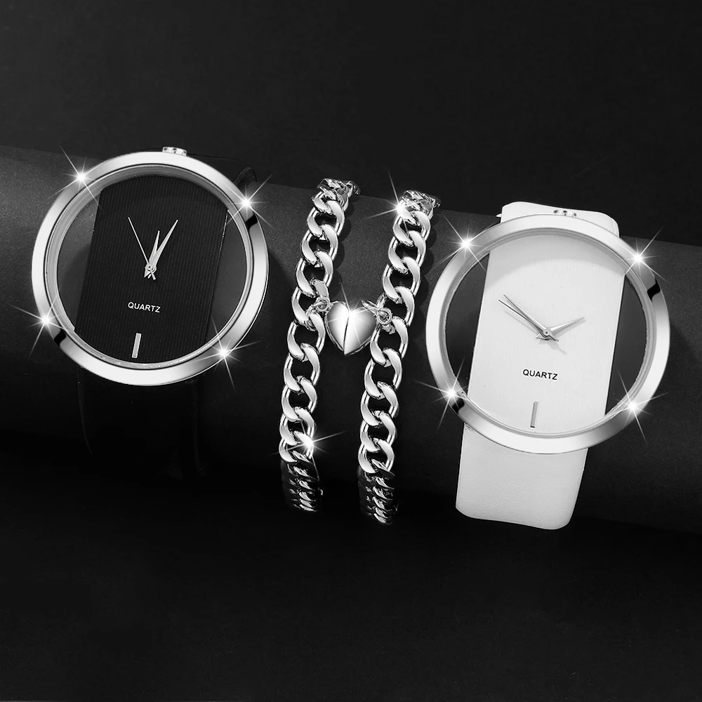 4pc/1pc Women's Light Luxury Four Piece Watch Gift Set | Fashionable Quartz Watch and Accessories, Showcasing Daily Elegance