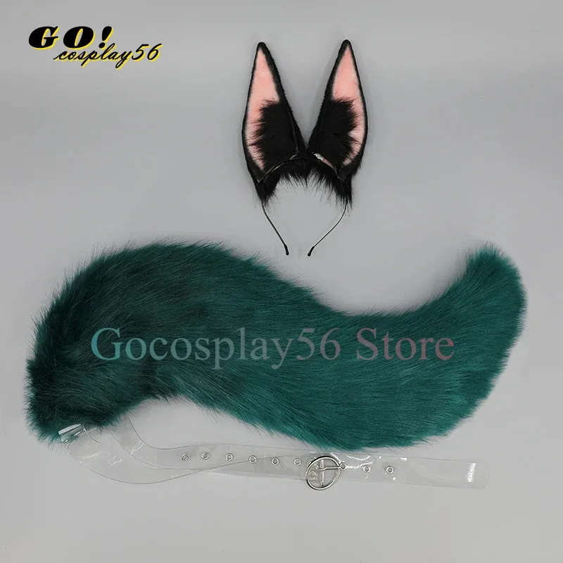 2025 Tighnari شعر مستعار تأثيري آذان الذيل القرط مقاومة للحرارة الشعر النساء لعبة دور اللعب 2022 Sumeru هالوين أغطية الرأس