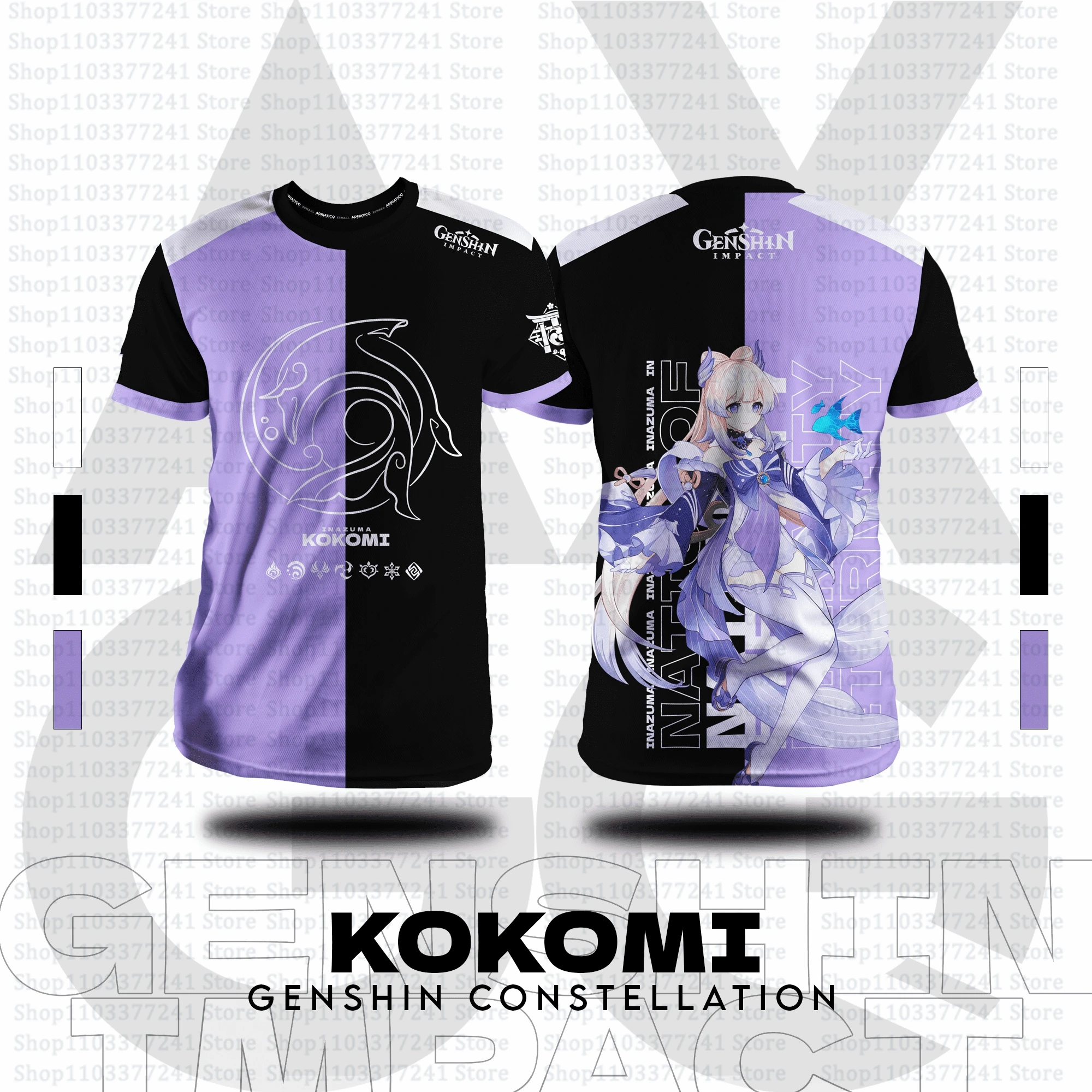 New Game Genshin Impact All Role Playing T-shirts 3D Inzuma Raiden Print Kids Anime Tshirt Men/Women Short Sleeve O-Neck Y2k Top