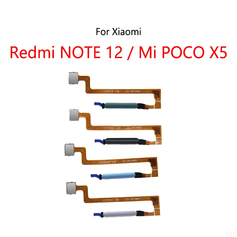 Pemindai sidik jari tombol Home Kabel Flex Sensor kembali Menu ID Sentuh untuk Xiaomi Redmi NOTE 12 5G / Mi POCO X5 Pocophone