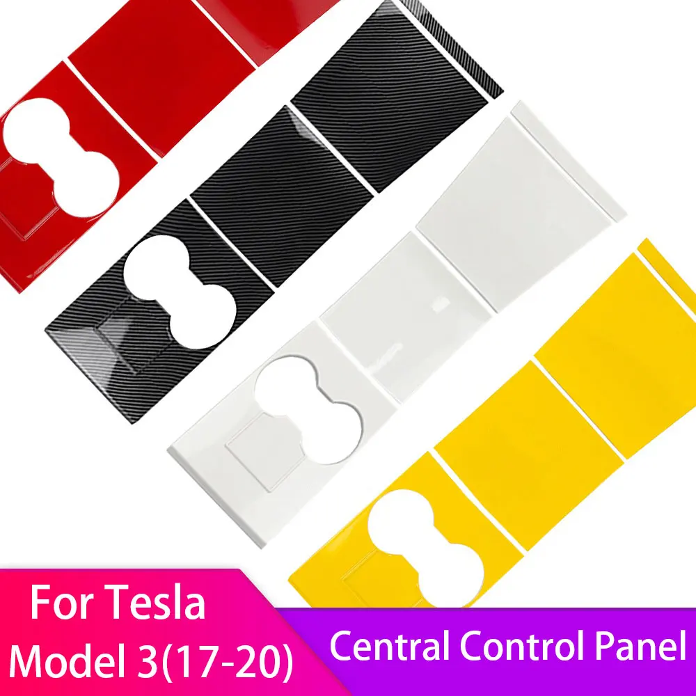 

ABS Central Control Panel Protective Patch Trim For Tesla Model 3 2016-2020 Interior Decorative strip