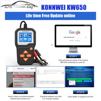 KONNWEI KW650 Car Motorcycle Battery Tester 12V 6V Battery System Analyzer 2000CCA Charging Cranking Test Tools for the Car