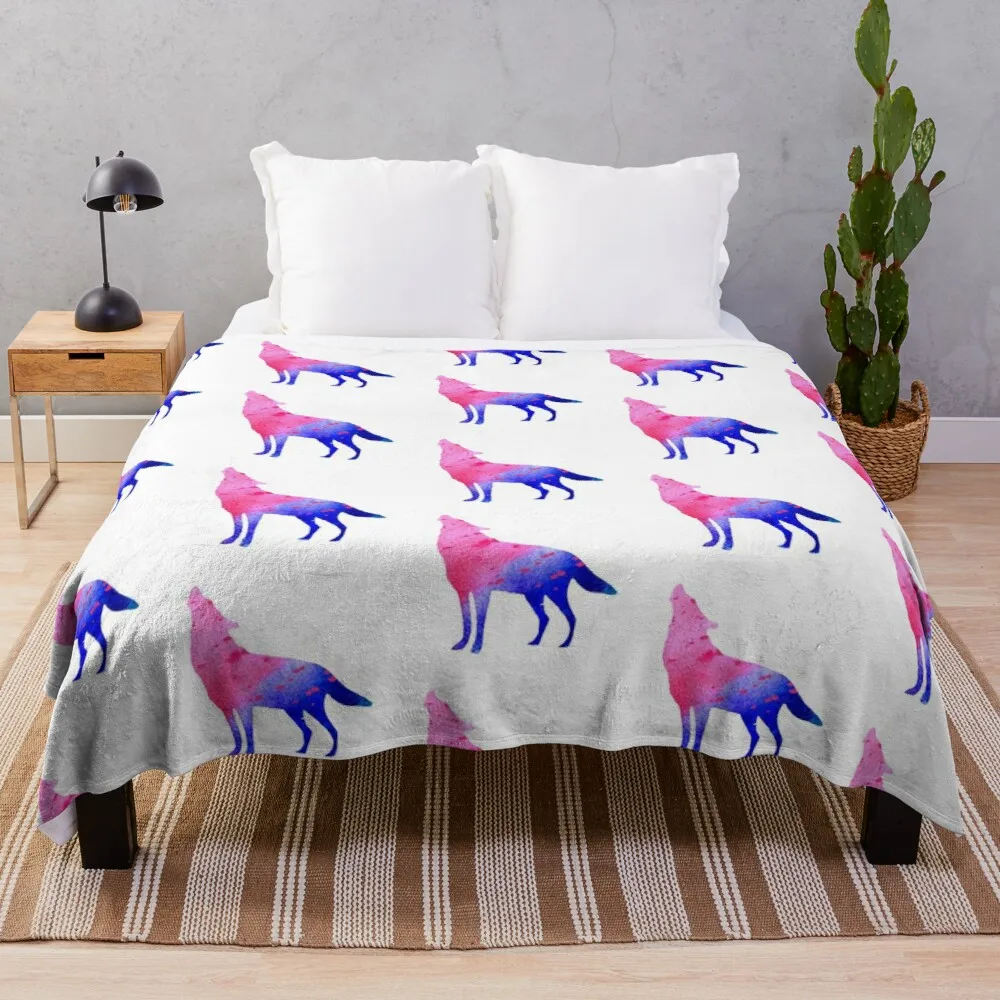 

Color Splash WOLF Throw Blanket Sofas