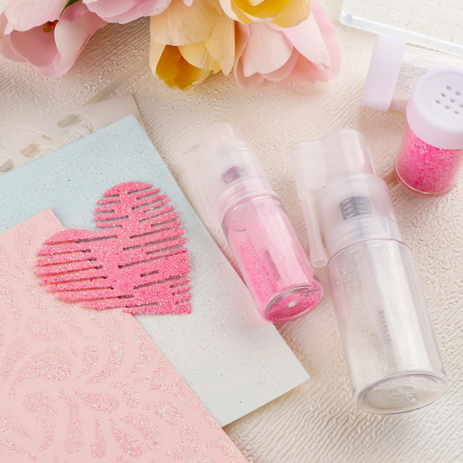 Glitter Duster Spray Bottle 14/35ML Portable for Adding Sparkle Shimmer Dry Powder Empty Bottles Craft Scrapbooking Cardmaking