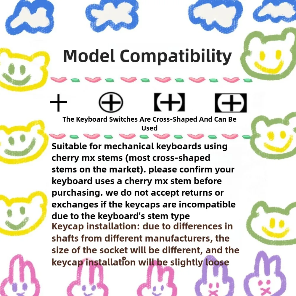 أغطية مفاتيح Chiikawa Artisan، أغطية مفاتيح متوهجة شفافة للوحة المفاتيح الميكانيكية، أغطية مفاتيح أنيمي مخصصة