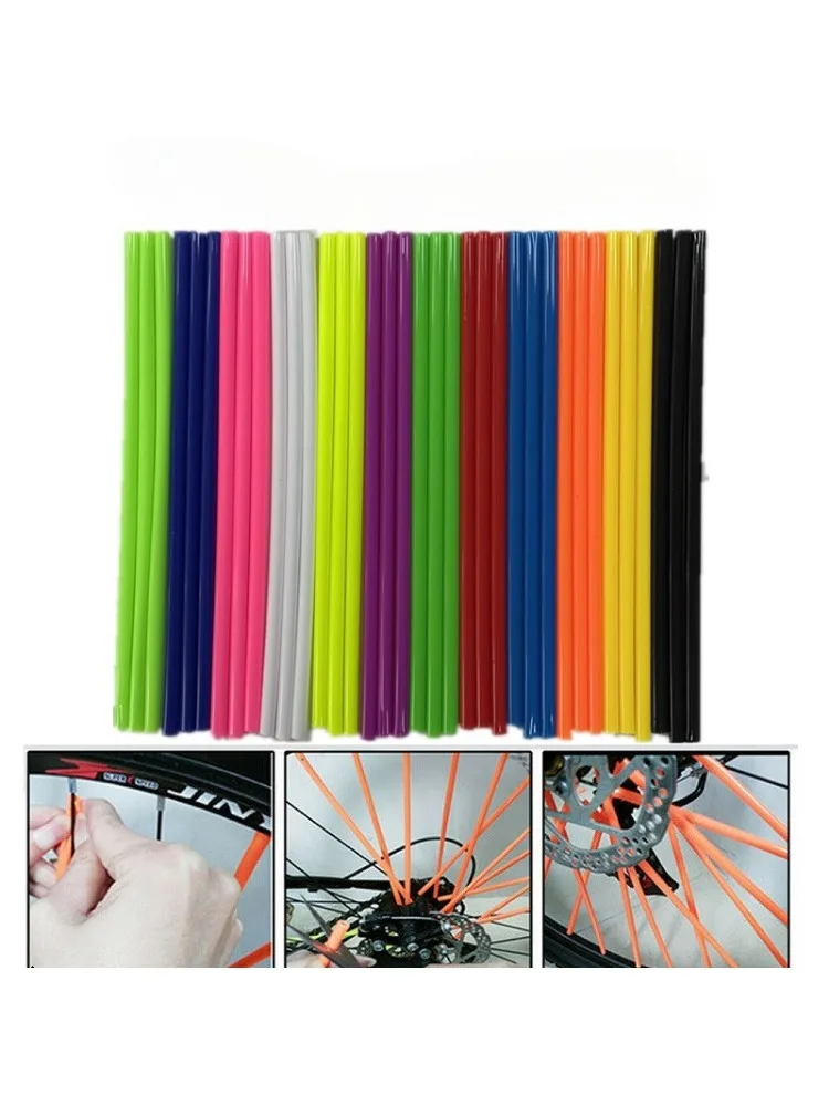 AliExpress 72PCS 24cm Universal Dirt Bike Spoke Covers Motorcycle Wheel Rim Spoke Wrap Kit Skins Protector