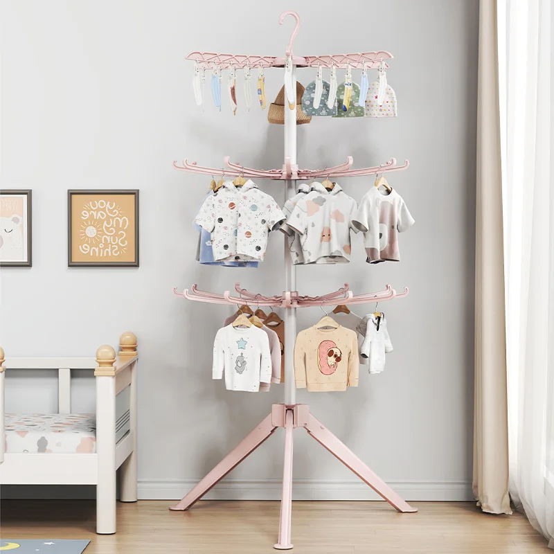 multi-functional-baby-diaper-rack-clothes-drying-holder-indoor-outdoor-manual-adjustment-stainless-steel-ground-stand-rack