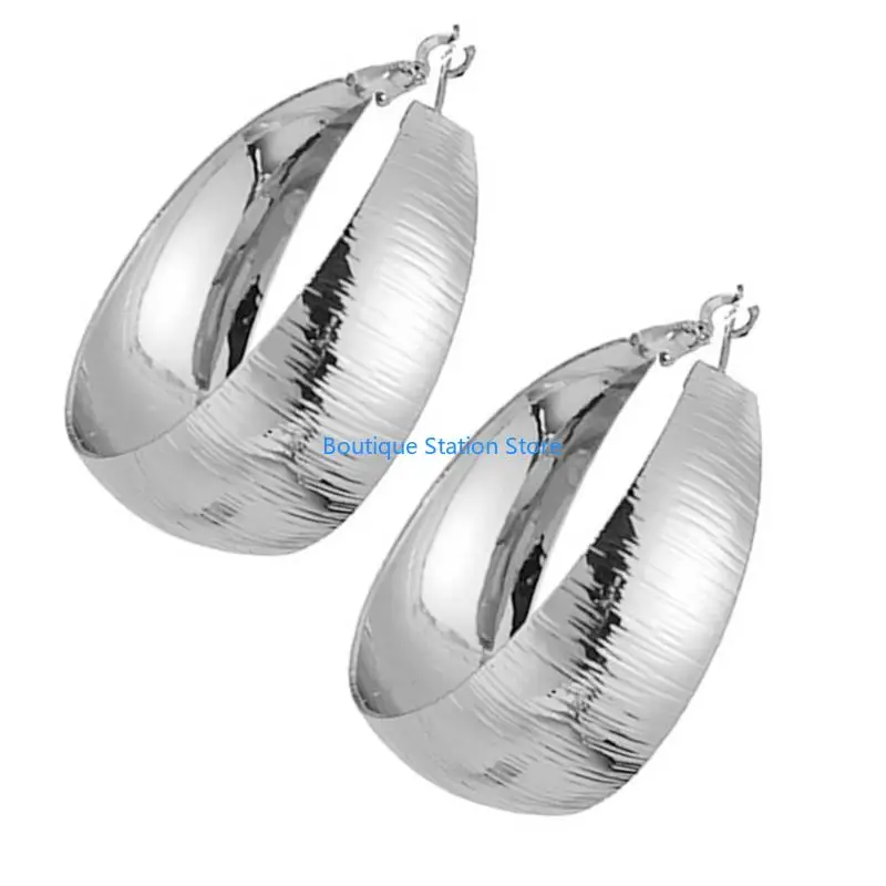 y55f مقنع يدوي أقراط الأبعاد الهندسية الإسقاط البيان بيان الأذن مجوهرات الحديد الملمس مثالي لمحبي الموضة الحاضر