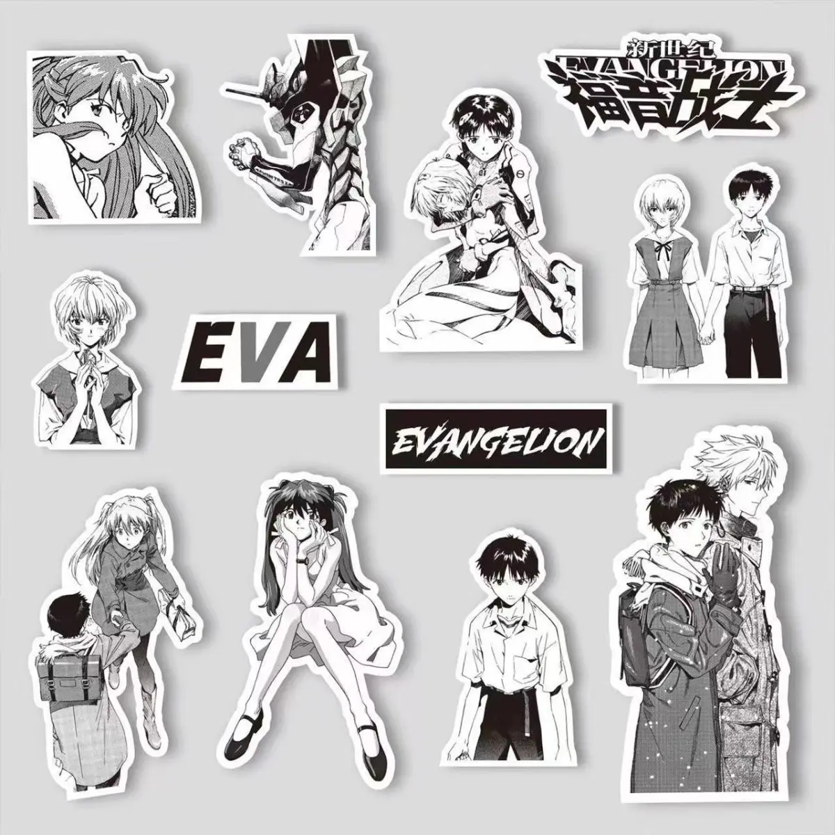 60 uds NEON GENESIS EVANGELION Asuka Ayanami Rei pegatinas DIY funda de teléfono bonita decoración de ordenador pegatinas regalos creativos