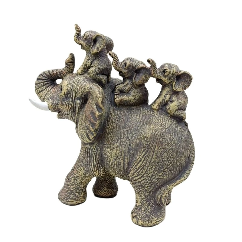 Recreation Elephant Figurine Resin Kids Calf Miniature Home Novelty Ornament Handcraft Decor Mother's Day Present for Father