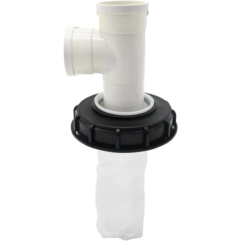 

LUCKshopping IBC Tote Cover Vertical T-Shaped 165Mm With Filter Fits For 275 Gallon Water Tank DN150-165Mm Vertical Tee