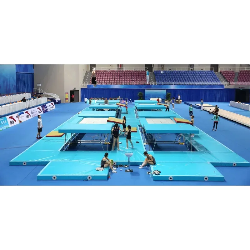 Kids Fitness Equipment Rectangular Trampoline Gymnastics Jumping Trampoline Outdoor for Park/Backyard