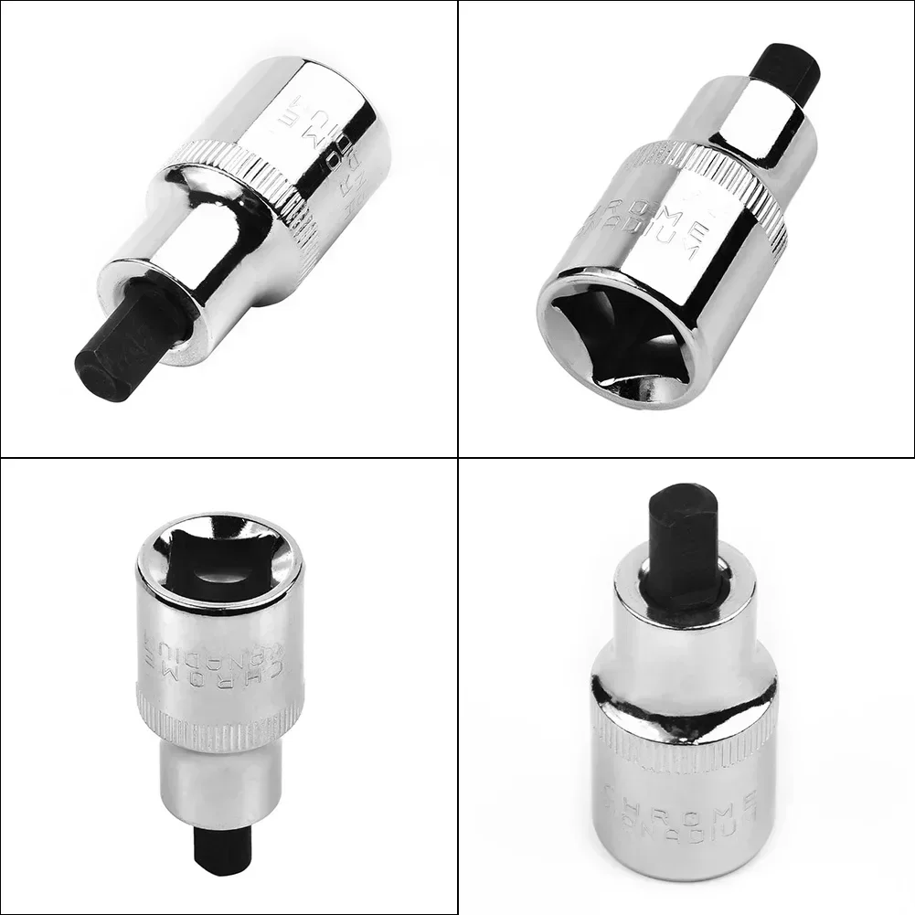 8mm Square Oil Sump Drain Plug Key Tool RemoverCar Suspension Strut Spreader Socket 3424 Special Tool Silver  For Renault