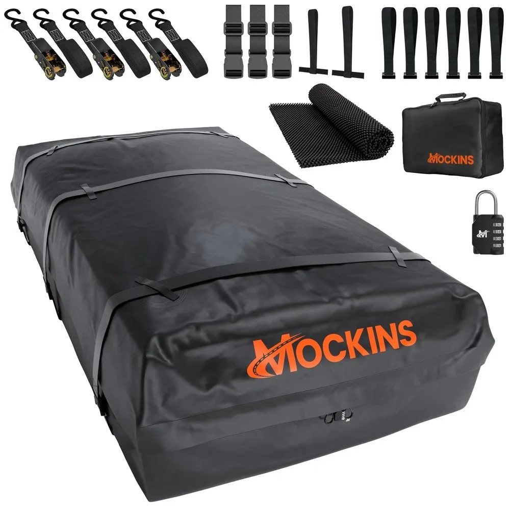 40 CuFt XXL Roof Bag Cargo Carrier for Top of Vehicle 72