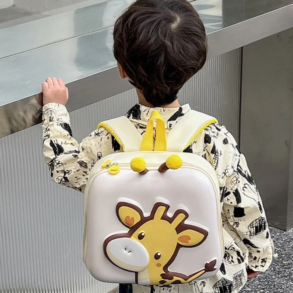 Square Kids Cartoon Deer Backpack Hard Case Storage Bag Y2K Children's Deer School Bag Travel Bag Zipper