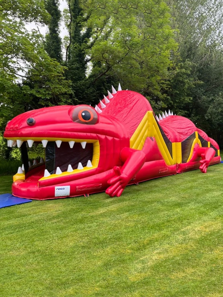 New Design Large Dinosaur Inflatable Obstacle Course Outdoor Party Event Inflatable Game