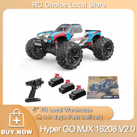 MJX 16208 V2.0 1/16 Rc Cars 4WD Off-Road Racing Truck Brushless 2.4g RC Cars Hyper GO High-speed Drift Remote Control Car Toys