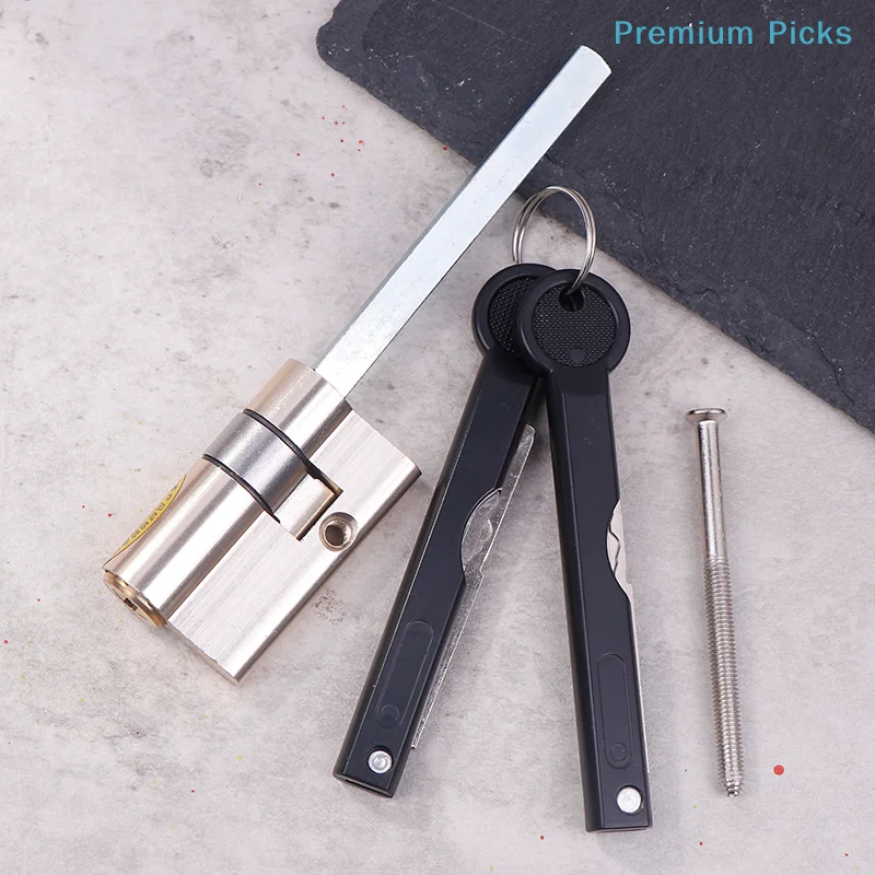 portableCopper Automatic Fingerprint Lock Cylinder With Tail C-Class Core Anti-theft Door Emergency Lock Core