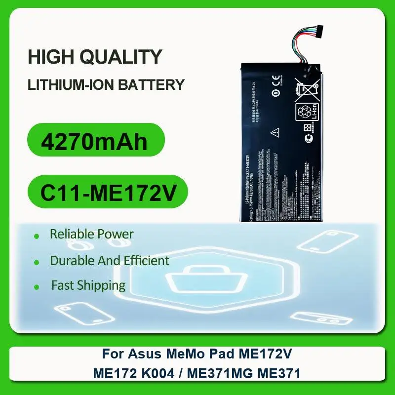

Battery For Asus MeMO Pad 7 ME172V K004 ME172 ME172-GY08 ME371 ME371MG ZenPad 8.0 Z380KL P024 Z380C P022 Z380CX 10 ME103K K01E