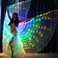 LED luminous butterfly dance wings dancing luminous props fluorescent belly dance cape length 145cm, suitable for height 160