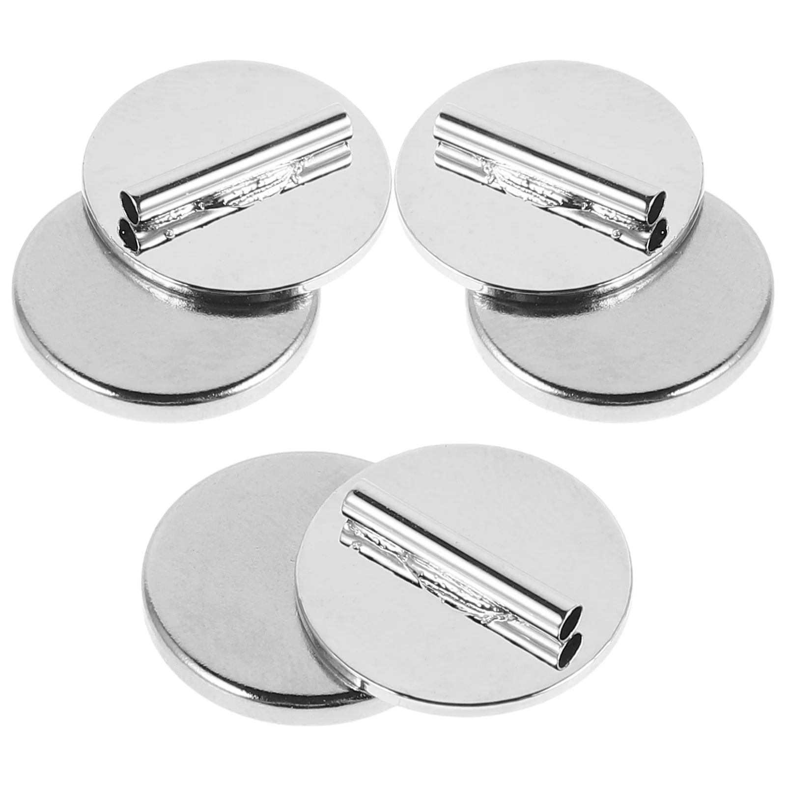 3 Pcs Mini Pin Brooch Converter Garment Magnet Buckle Badges Clothes Metal Magnetic Holder Silver Color Lasting