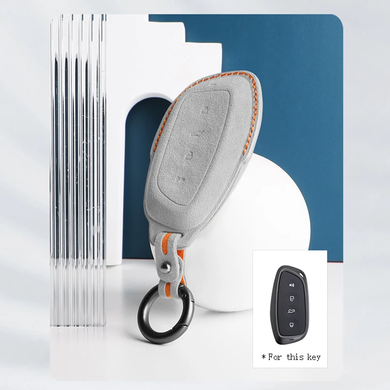 

Car Key Case Cover Shell Fob for Great Wall Haval H9 H6 H4 M6 F5 Suede Car Key Bag Protective Accessories