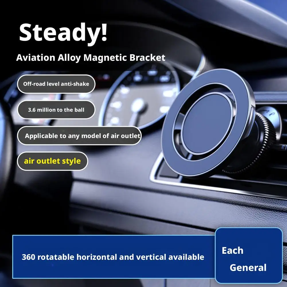 1pcs Magnetic Car Phone Holder Magnet Mount Mobile Cell Phone Stand GPS Support For iPhone 14 13 12 G6X0