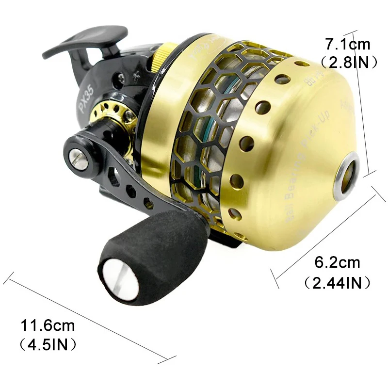 PX35CNC Stainless Steel Fishing Reel Outdoor Slingshot Fish Shooting Accessories Hunting Fishing Accessories Wrist Fishing Reels