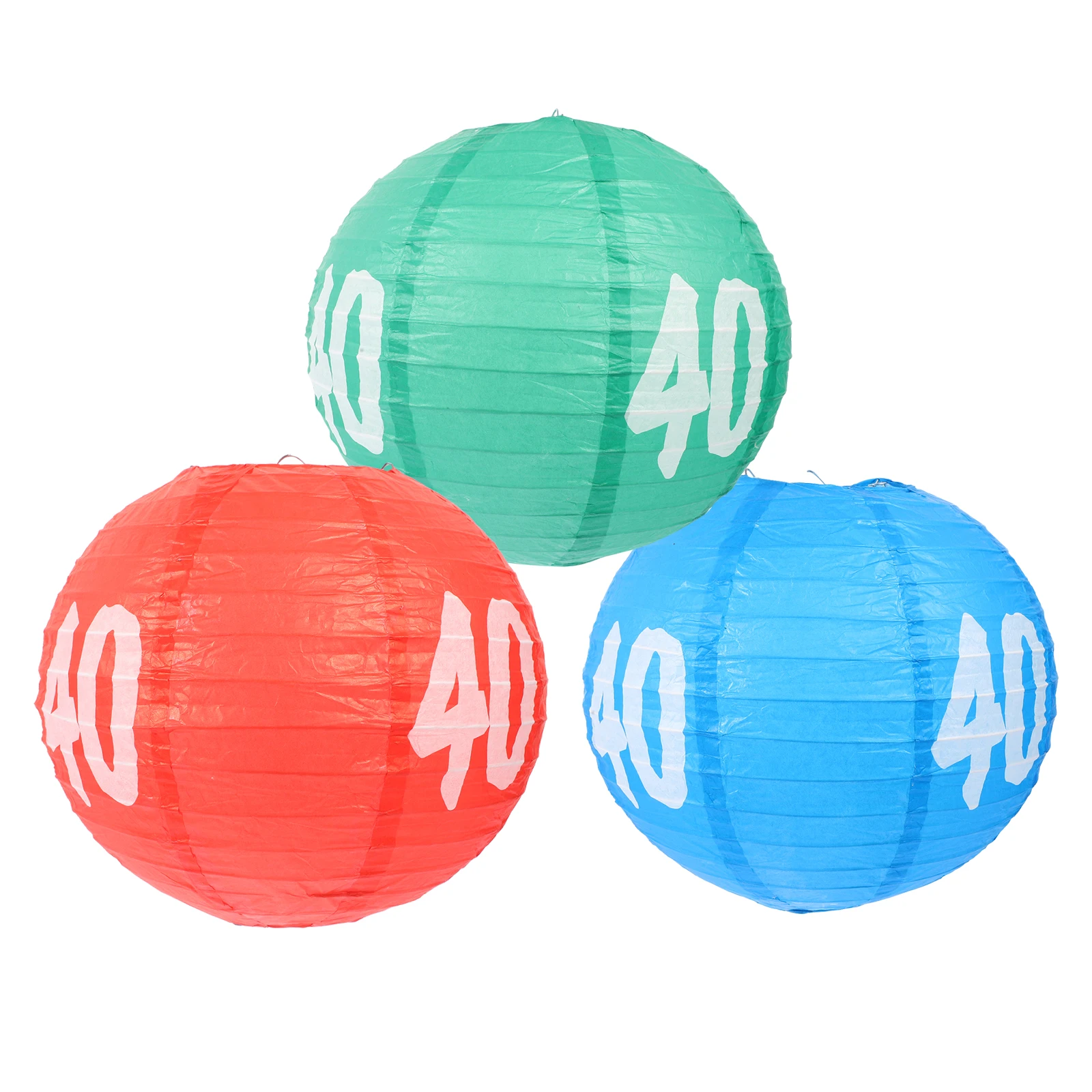 

3 Pcs Bright Colorful Birthday Lantern Gifts Quality Paper Party Decorations Hanging Round LED Child Desk Lamp