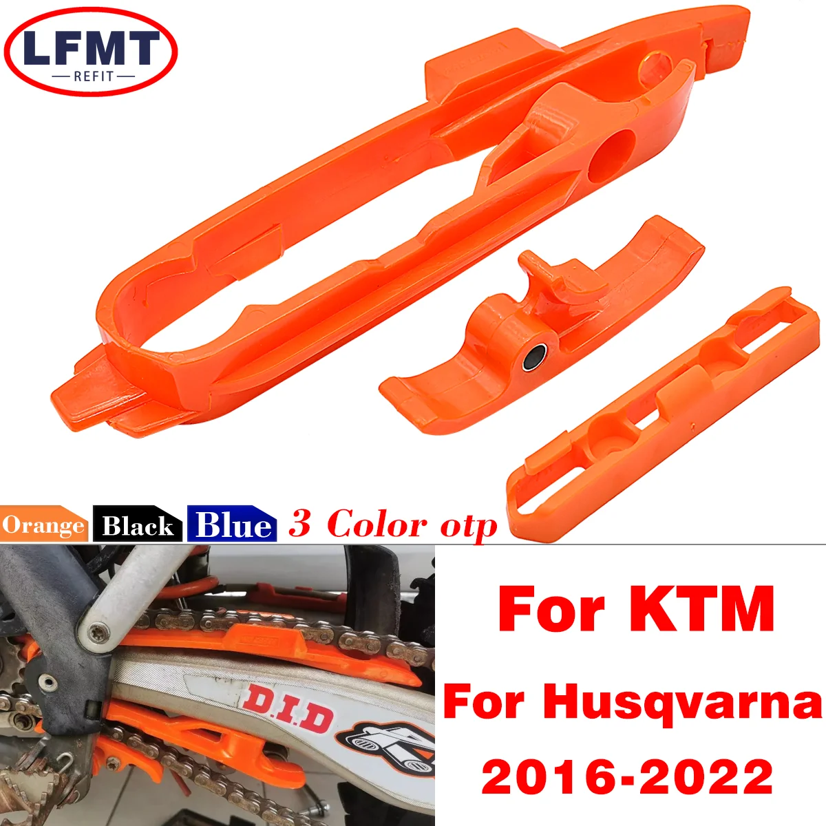 

For KTM SX XC SXF XCF TPI For Husqvarna FC FX TC TX 2016-2022 Motorcycle Swingarm Chain Slider Kit Chain Guide Brake Hose Clamp